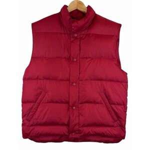 Cabelas Premier Northern Goose Down Vest Men's Size M Medium Red Rust